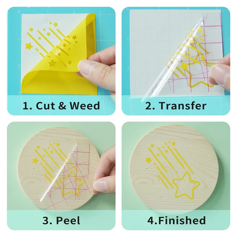 Huaxing Permanent Adhesive Vinyl Bundle - 90 Pack Vinyl Sheets (12”x12”, Glossy, Matte, Metallic) for Most Cutting Machines and Party Decoration, Sticker, Craft Cutter, Car Decal - Image 4